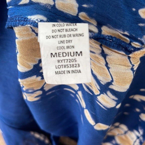 NWT. Elan royal blue and tan romper/cover-up - Picture 6 of 6